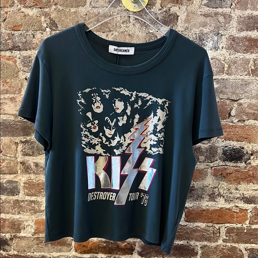 Daydreamer Kids KISS Graphic Shrunken Tee - Black